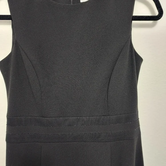 Calvin Klein A-Line Mesh Stripe Black Dress Size 4 - Picture 5 of 10